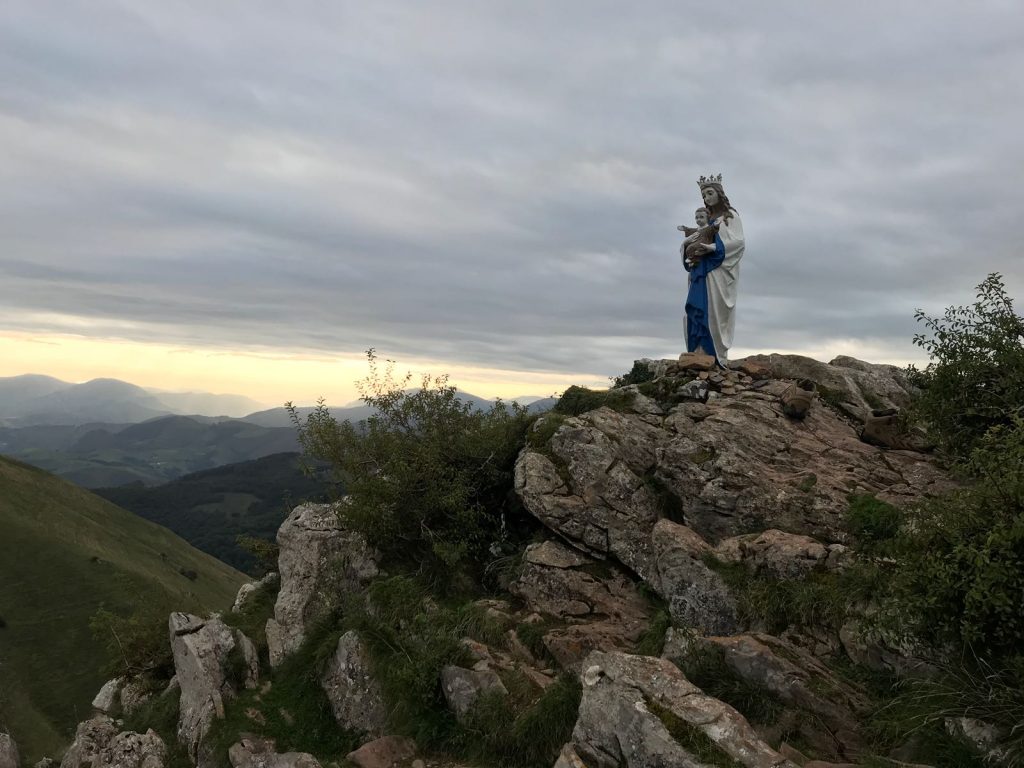 Camino Frances de Santiago: Virgin of Orisson in the Pyrenees