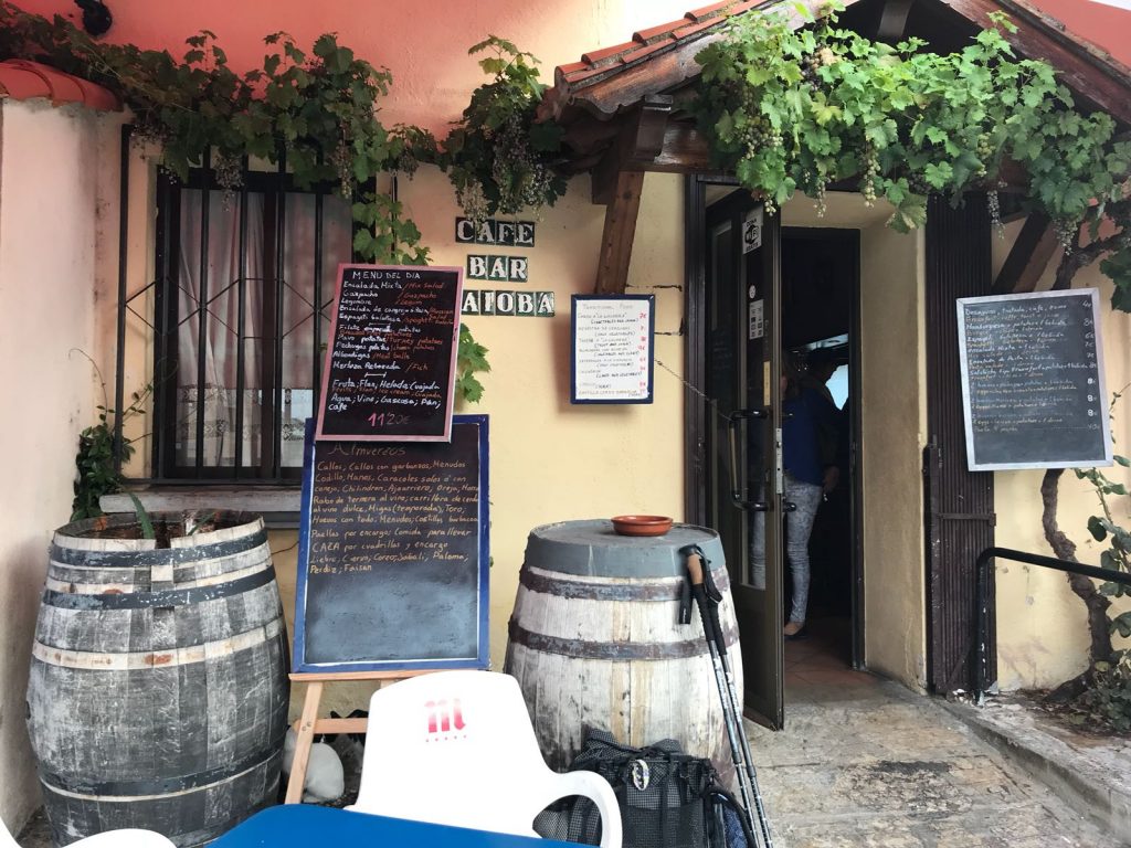 Café along the Camino Frances de Santiago